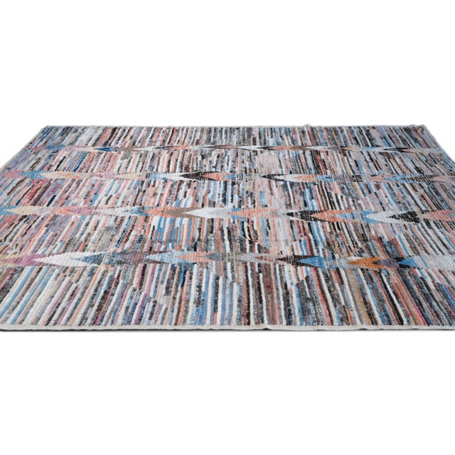 Moroccan Hand-Knotted Afghan Moroccan Rug 8'5"x11'6" For Sale - Image 3 of 7