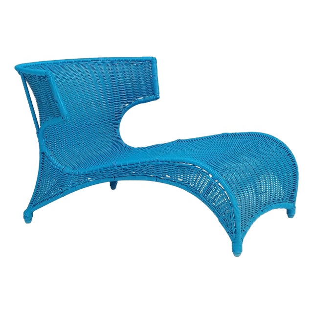 Sky Blue Low Lounge Chair by Monika Mudler for Ikea, 2001 For Sale