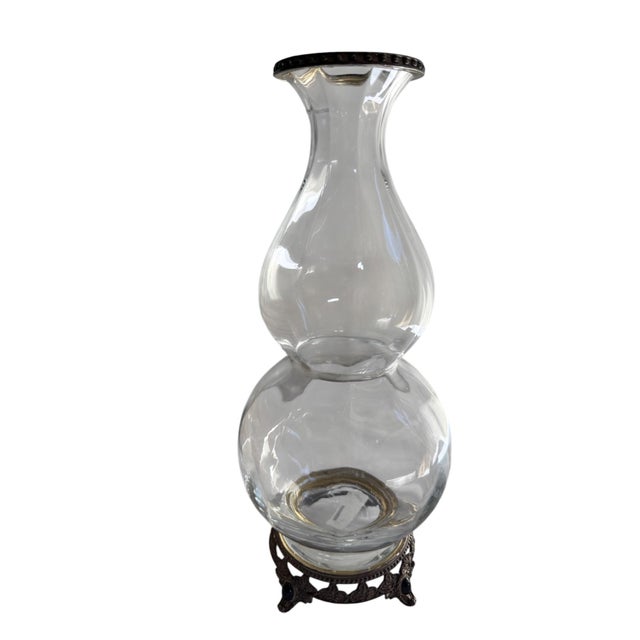 John-Richard Glass and Brass Vase For Sale In Indianapolis - Image 6 of 10