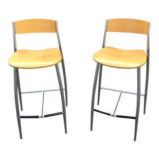 Design Within Reach Modern Baba Bar Stools - a Pair For Sale
