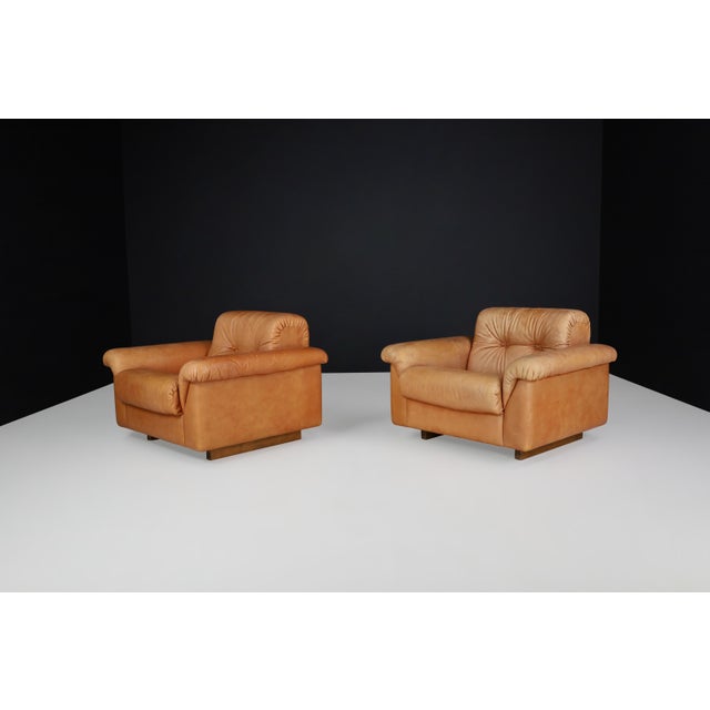 Swiss DS 45 Lounge Chairs in Patinated Leather from de Sede, 1970s, Set of 4 For Sale - Image 13 of 17