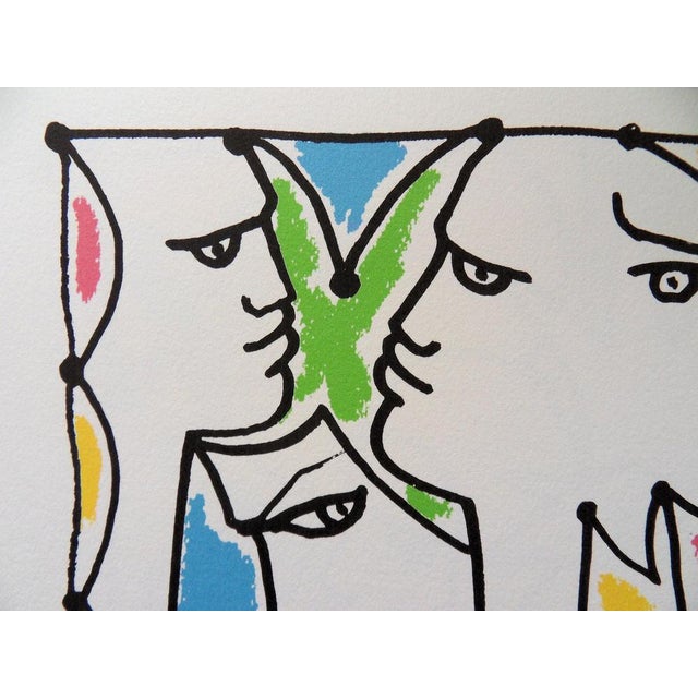 Jean Cocteau, Europe, Anger Between States, Signed Lithograph For Sale - Image 4 of 6