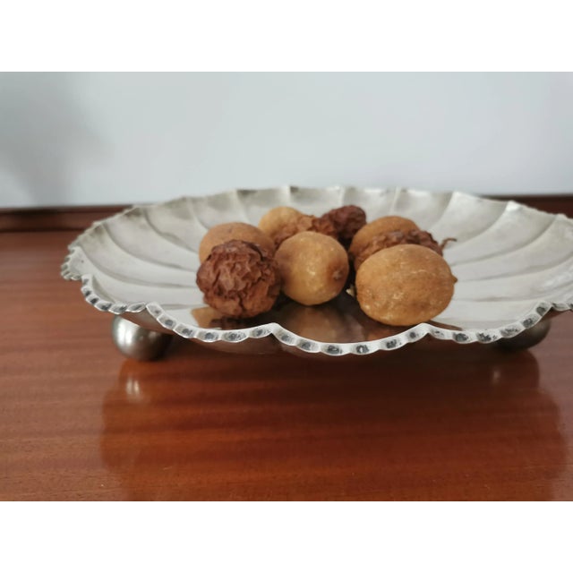 Large German Art Deco Metal Bowl For Sale - Image 4 of 10