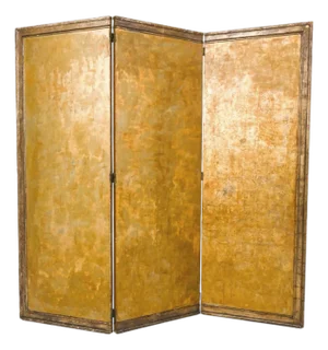 20th Century Three-Panel Gilt Folding Screen