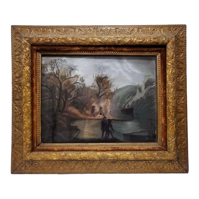 Hudson River School Style or American Folk Art Traditions of the Victorian Era. For Sale