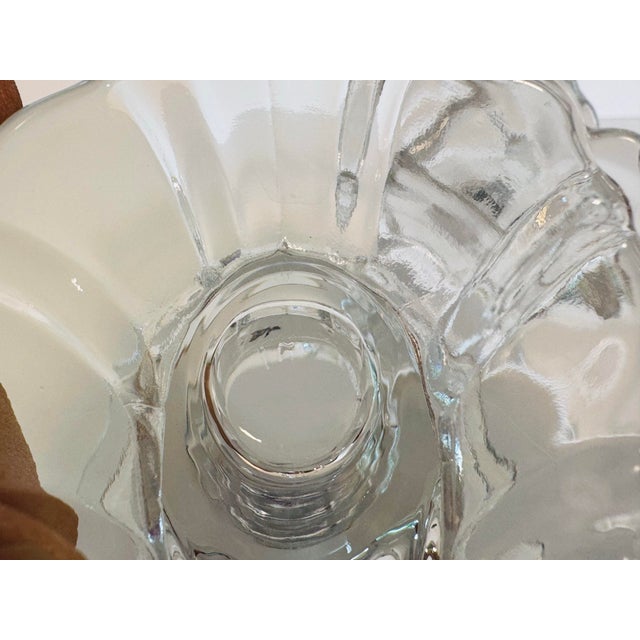 Glass Vintage 1930s Heisey Glass Co Cornucopia Glass Candleholders, Pair For Sale - Image 7 of 8