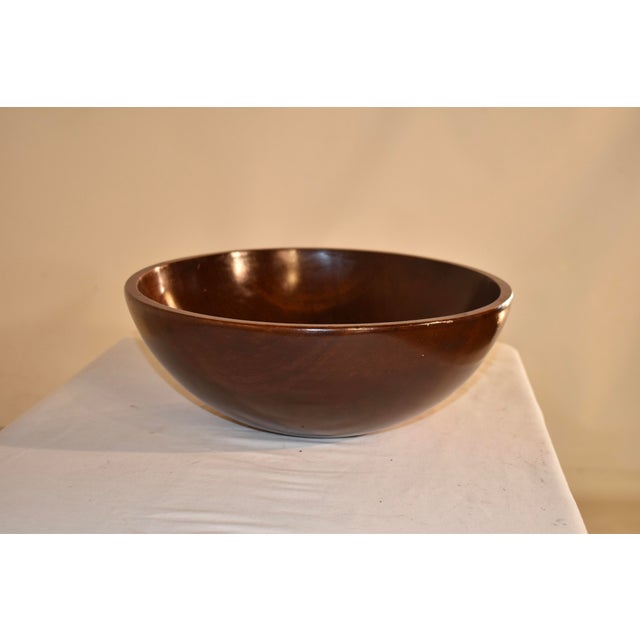 Mid-Century Walnut Bowl Circa 1960 For Sale - Image 4 of 8