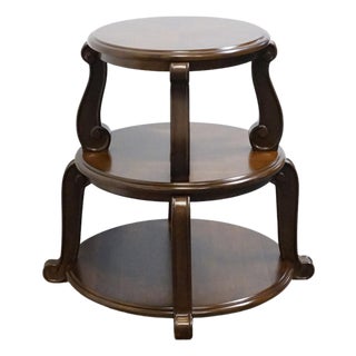 Ashley Furniture Brookfield Collection Contemporary Traditional 24" Round Tiered Accent End Table T496-2 For Sale