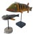 Brown Contemporary Folk Art Fish Decoys by Ronald Derrow Set of 2 For Sale - Image 8 of 18