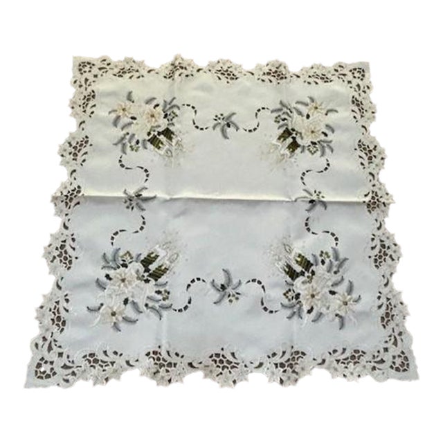 Holiday Decorative White Double Candles Table Topper For Sale