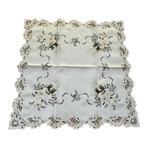 Holiday Decorative White Double Candles Table Topper