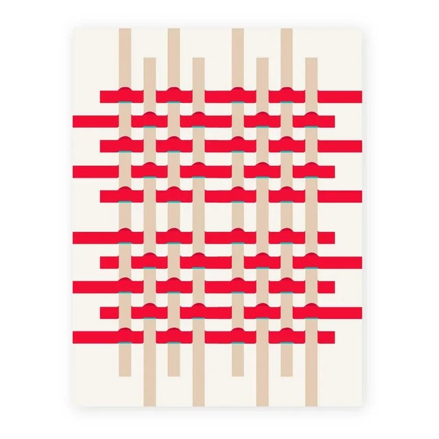 Contemporary Tea Towel in Chasse Croise Beige by Alto Duo For Sale - Image 3 of 4