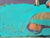 Turquoise Jimmy Lee Sudduth Folk Art Landscape Painting of Tractor and Barn For Sale - Image 8 of 18