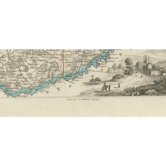 19th Century Antique Map of the Haute-Saone, Vesoul and Gray by Vuillemin, 1860 For Sale - Image 5 of 12