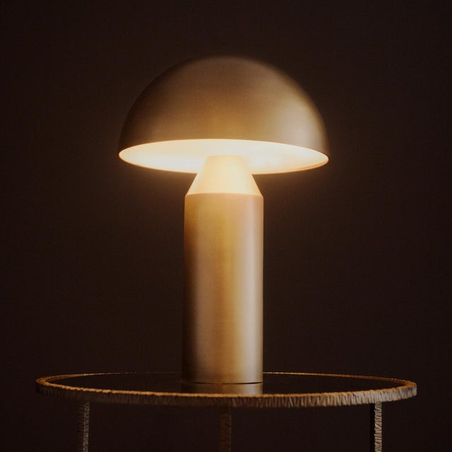 Channeling an iconic mid-century silhouette, The Apollo Table Lamp is defined by its sculptural mushroom-dome shade....