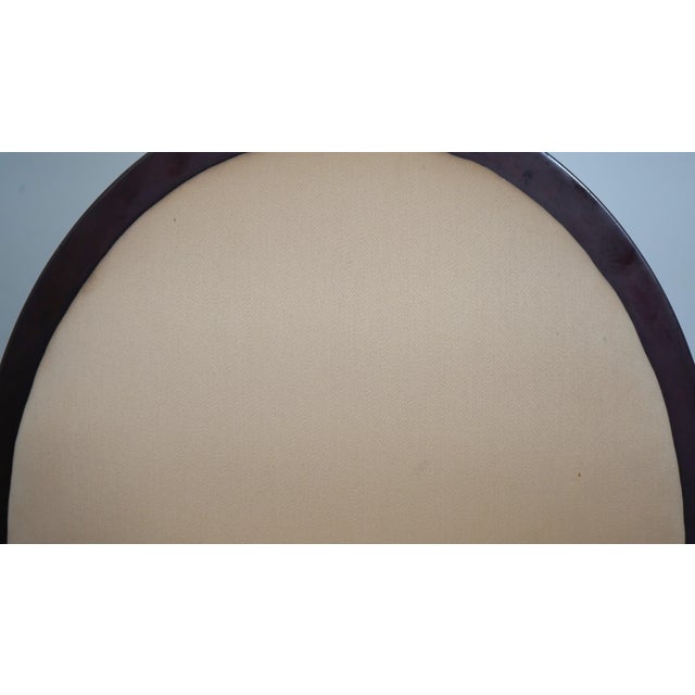 1980s Pair of Baker Mahogany Medallion Back Armchairs For Sale - Image 5 of 18