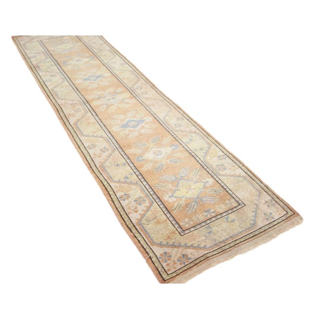 Traditional Vintage Faded Turkish Milas Rug For Sale - Image 3 of 7