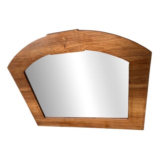 Antique Mirror with Wood Frame For Sale