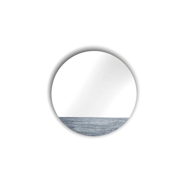 Orizzonte 900 Silver Round Mirror by Disain1971 Dimensions: D 90 x H 2.5 cm Materials: silver, mirror / argento, specchio....