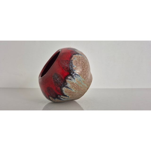 Brown Vintage Handmade Studio Ceramic Vase, Germany, 1960s For Sale - Image 8 of 16