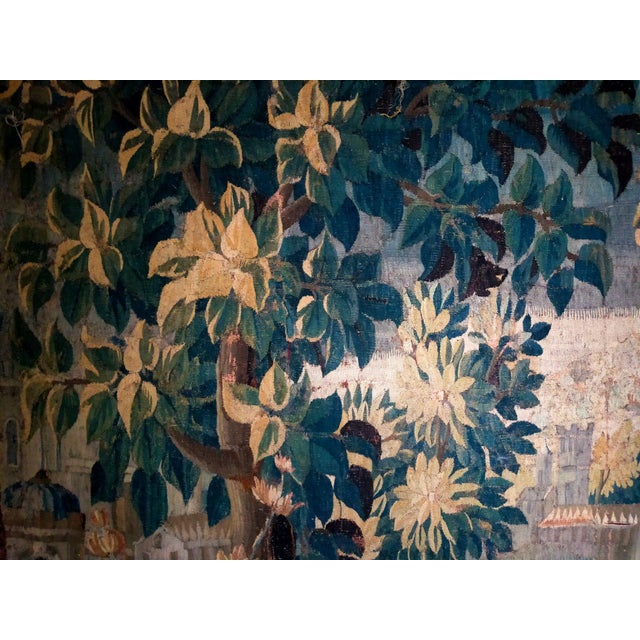 Antique Aubusson Tapestry in Wool, 1700s For Sale - Image 10 of 14