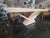 Pennsburg faux marble Laquered Dining Table made in Pensylvania. Very sturdy and Very well made with center glass insert...