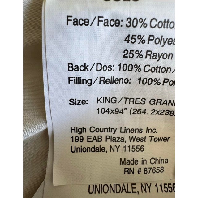 Floral Tapestry Chenille Comforter King Gold & Plum Scrollwork For Sale - Image 9 of 9