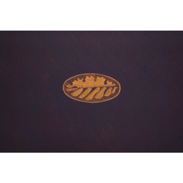 Baker Inlaid Mahogany Flip Top Box Stand For Sale - Image 13 of 17