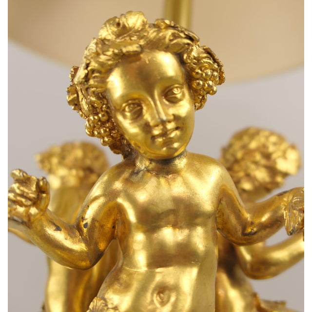Bronze Bacchus Putti Table Lamp, 1900s For Sale - Image 9 of 14