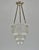 HUBENS & DEGUE A beautiful and rare 1928 - 1932 French art deco pendant chandelier. A nickel-plated fixture holds a deep...