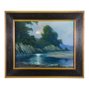 Dirk Foslien "Goleta Moon" Oil Painting on Board