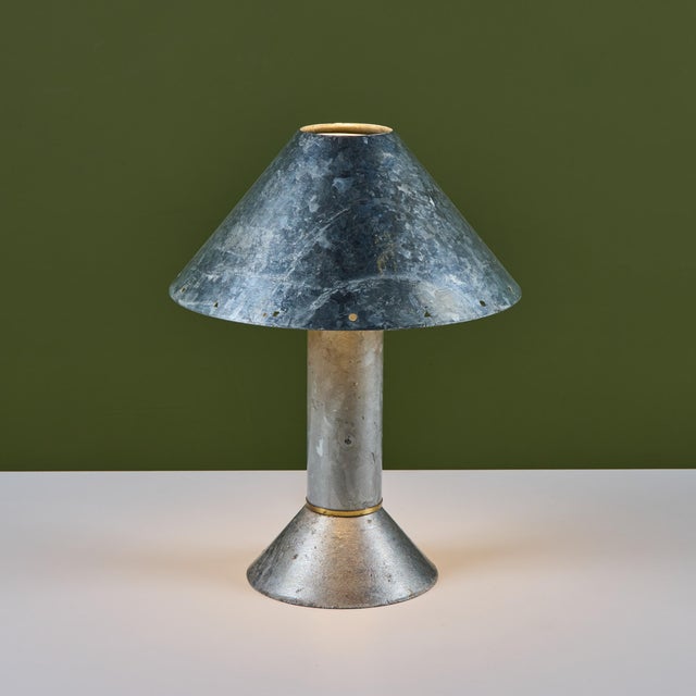 Ron Rezek Galvanized Steel Table Lamp For Sale In Los Angeles - Image 6 of 17