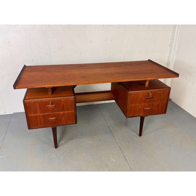 Mid-Century Modern Mid-Century Danish Teak Desk attributed to Louis van Teeffelen for Wébé, 1960s For Sale - Image 3 of 18