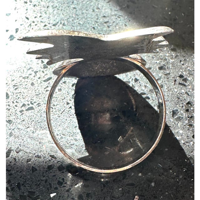 Boho Chic 1970s Silver Plated Pineapple Napkin Rings Set of 8 For Sale - Image 3 of 4