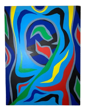 Mid 20th Century Abstract Expressionist Hard Edge Painting by Achi Sullo