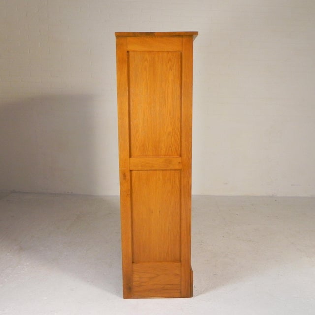 Wood Oak Tambour Cabinet with Two Shutters, 1930s For Sale - Image 7 of 18