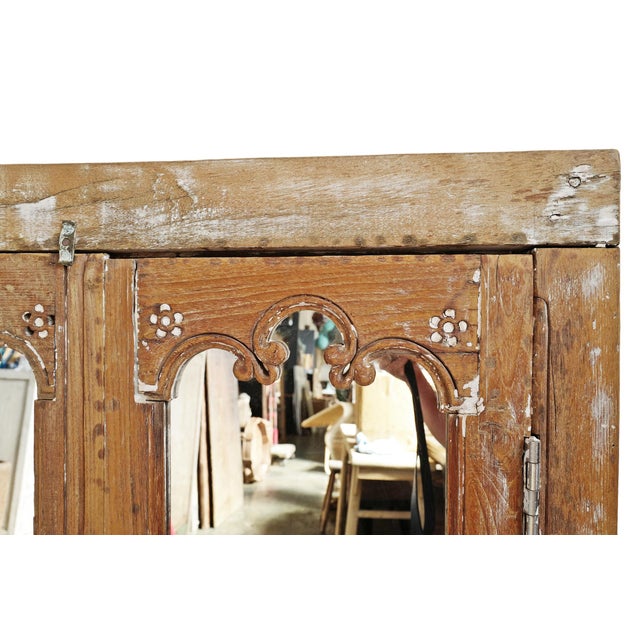 Antique Agra Wood Shutter Mirror For Sale In Los Angeles - Image 6 of 8