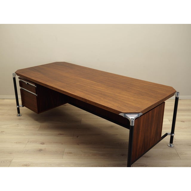 Wood Italian Rosewood Desk by Ico & Luisa Parisi for Mim Roma, 1970s For Sale - Image 7 of 18