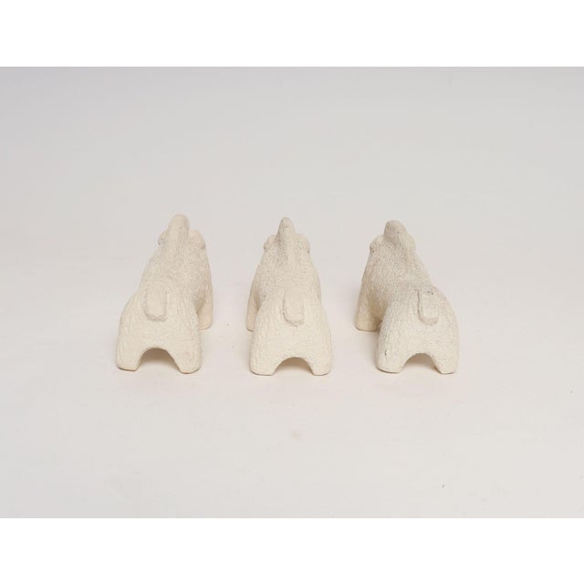 Set of Three Vintage Italian Unglazed Ceramic Boars by Aldo Londi for Bitossi For Sale In New York - Image 6 of 11