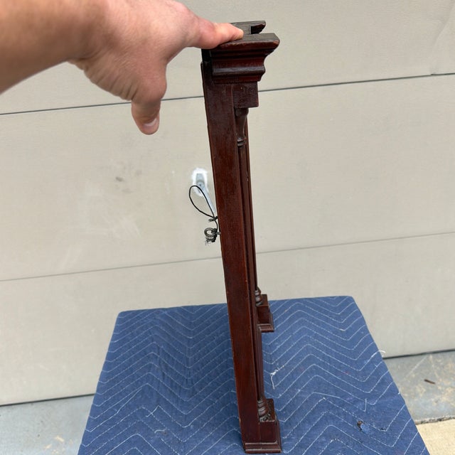 Antique Pennsylvania Country Federal Two-Part Hall Mirror With Reverse Painted Églomisé Panel, Circa 1820s For Sale - Image 12 of 12