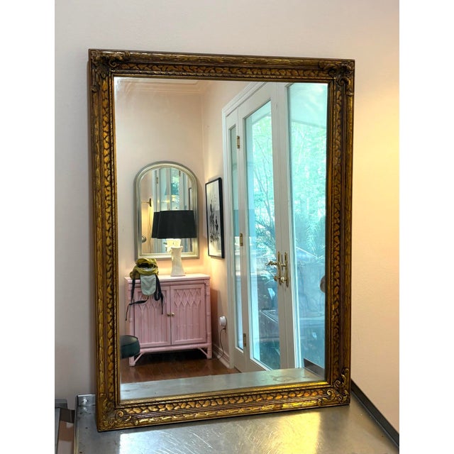 Rectangular Giltwood Frame Wall Mirror For Sale - Image 4 of 5