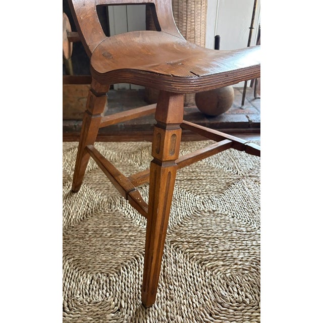 Early Bentwood European Arts and Crafts Chair With a Carved Back Splat For Sale - Image 12 of 12