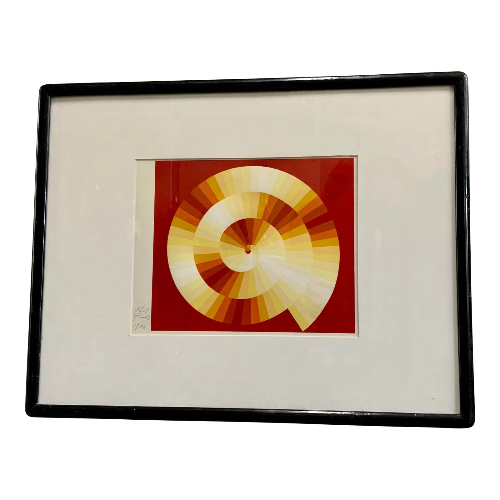 Vintage Abstract Serigraph Print by Kurt Kranz | Chairish