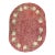Vintage Zabihi Collection Floral Botanical American Hooked Oval Size Rug - 6'8" x 9'7" For Sale