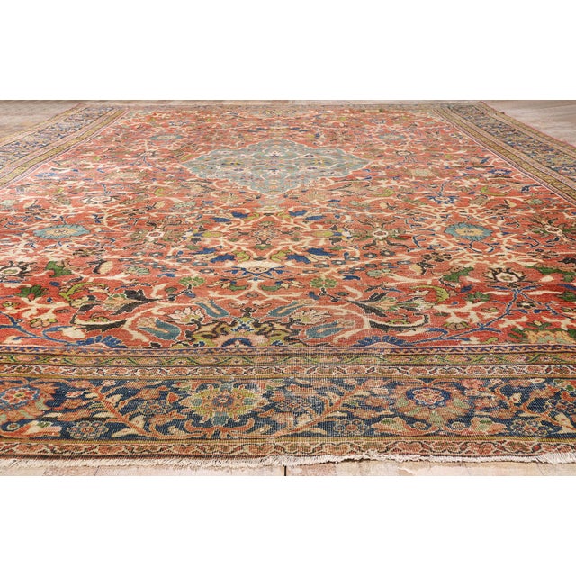 Late 19th Century Persian Mahal Rug, 13'00 X 19'08 For Sale - Image 9 of 10