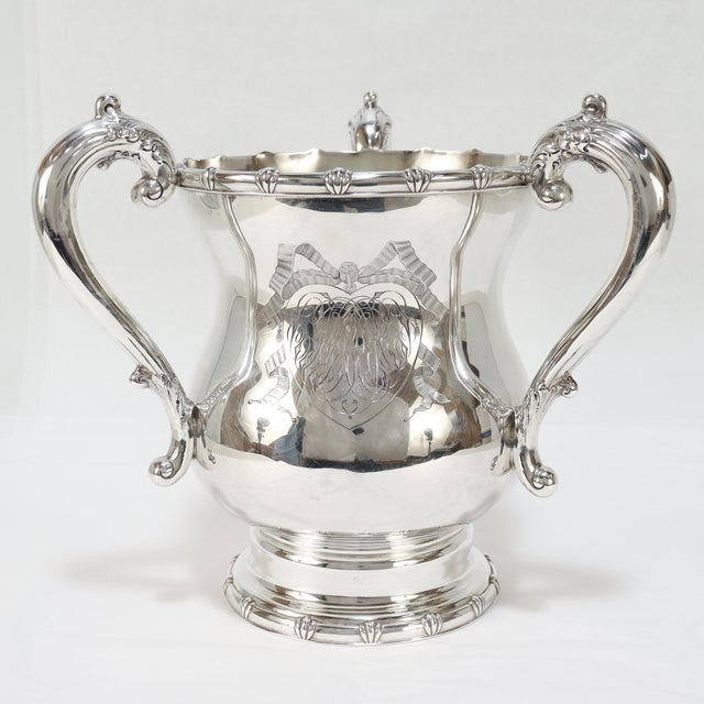 Large Antique American Sterling Silver Tyg / Loving Cup by Howard & Co. For Sale - Image 4 of 10