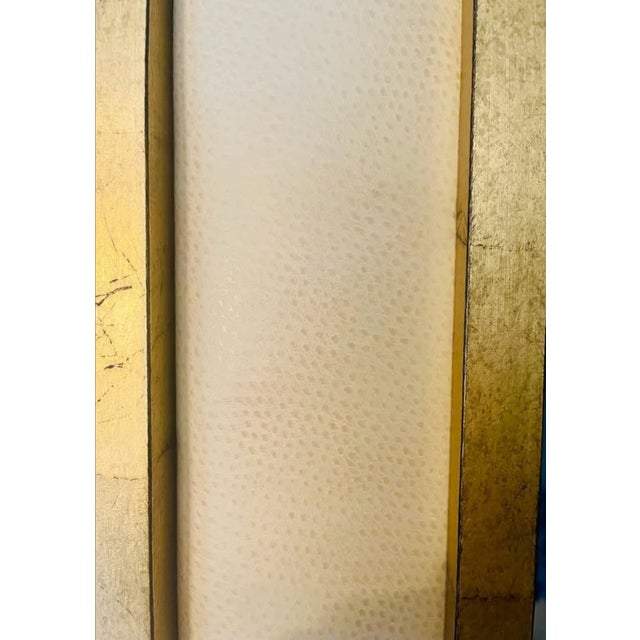 Textile Port 68 Bedford Wall Mirror in Sand Ostrich Fabric/Gold *In Box* For Sale - Image 7 of 7