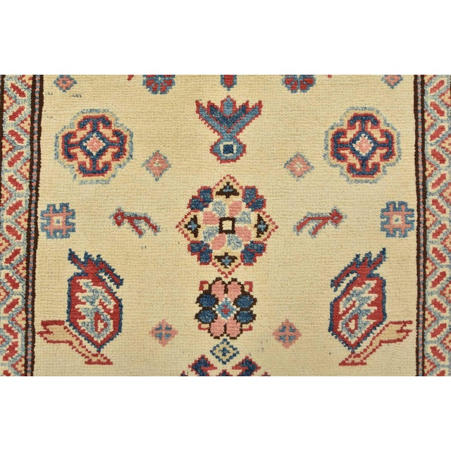 Kazak Runner 2’8” X 9’7” Beige Wool Tribal Hand-Knotted Oriental Rug For Sale - Image 9 of 13