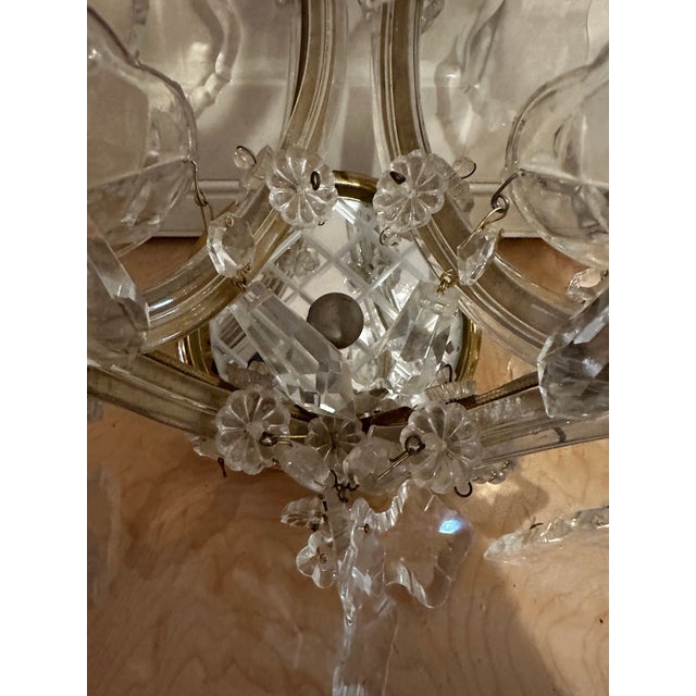 Vintage Pair of Two Arm Maria Theresa Wall Sconces With Mirrored Backs. For Sale In New York - Image 6 of 10