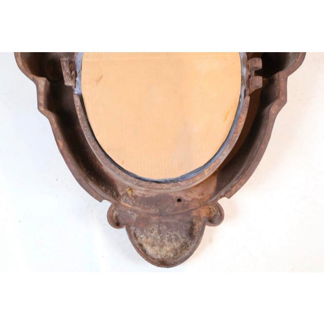 19th Century 19th Century Pair of Cast Iron Oeil-De-Boeuf Mirrors For Sale - Image 5 of 6